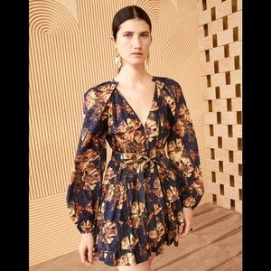 Ulla Johnson Miranda Dress Lupine Long Sleeve Mini Dress